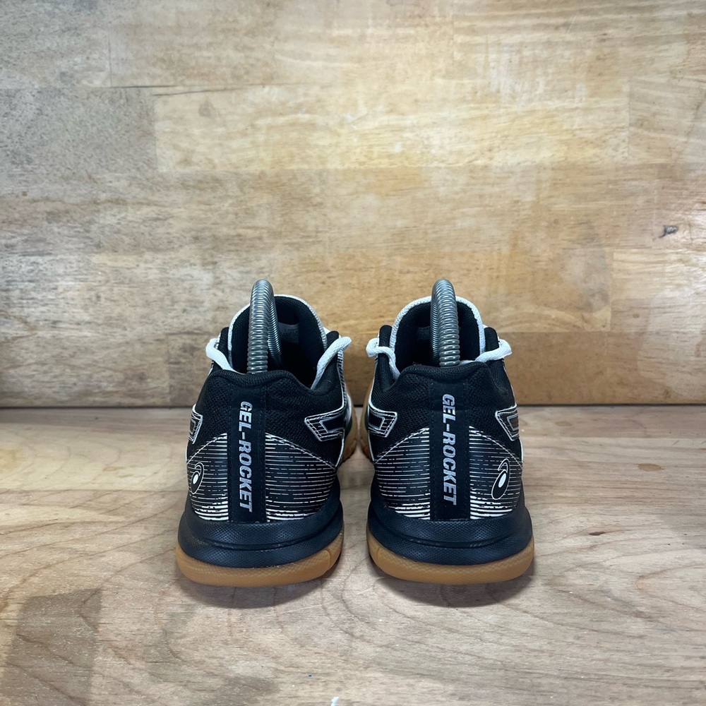 Asics Gel-Rocket Womens Size 6.5 Volleyball Shoes Sneakers Black White 1072A034 - Picture 4 of 8